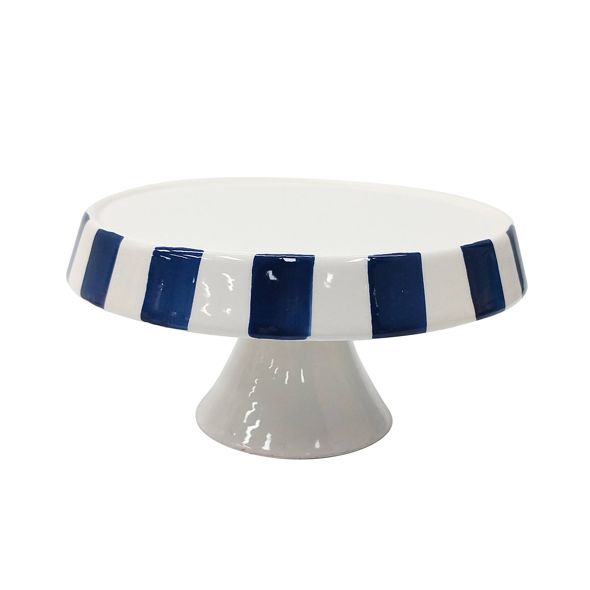 Striped Ceramic Cake Stand by Ashland